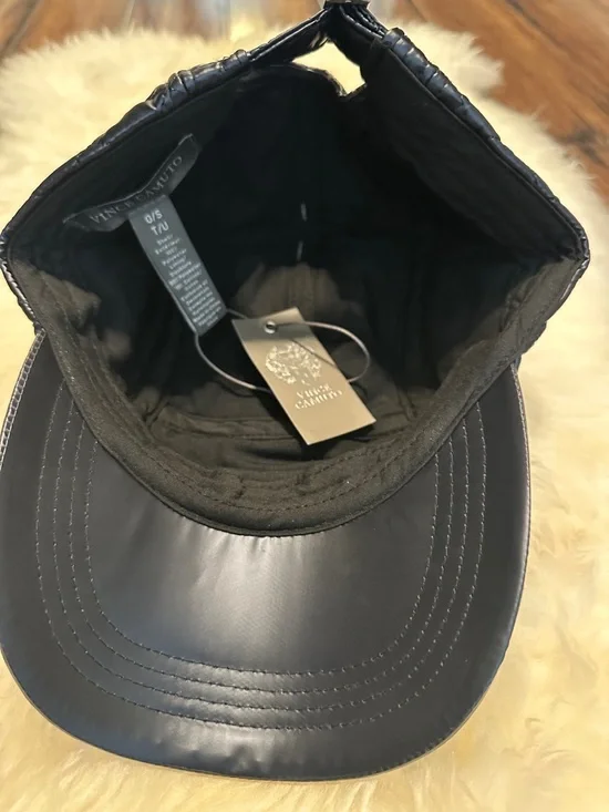 Vince Camuto Black Quilted Puffer Baseball Cap - Picture 6 of 6